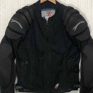 Joe Rocket Phoenix Mesh Motorcycle Jacket Black Padded Armor Mens Large